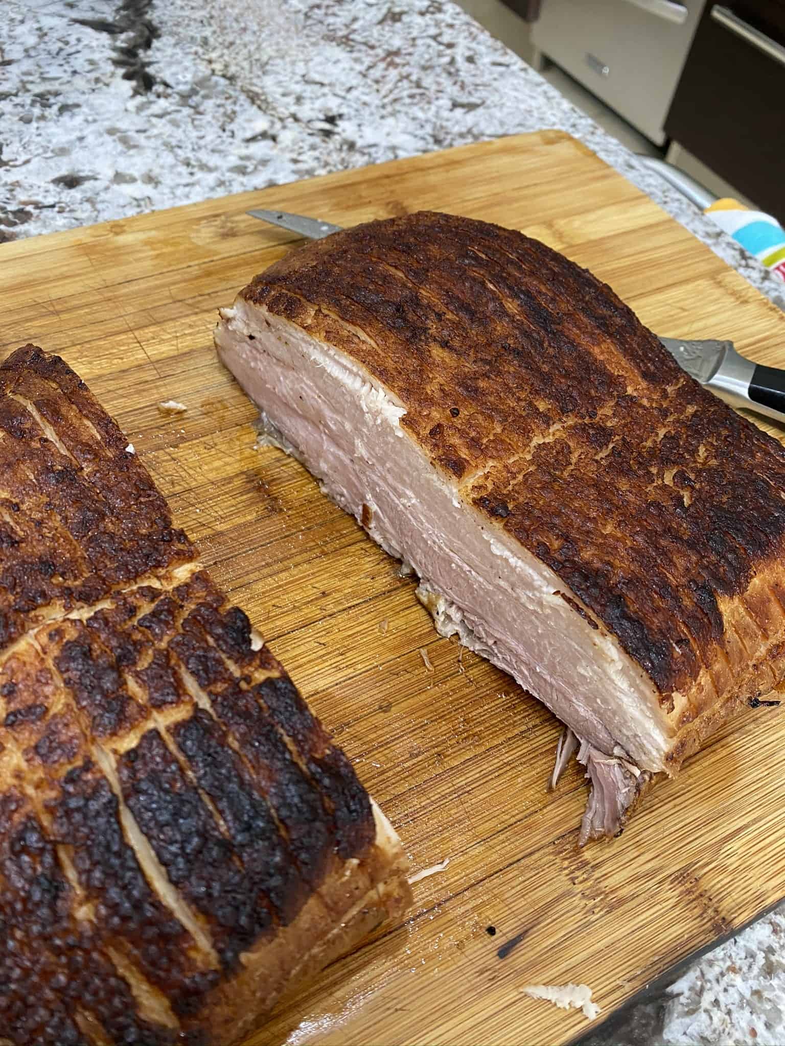 Carving the pork